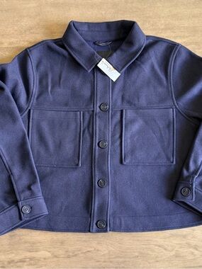 Reitmans Navy Button-Front Jacket